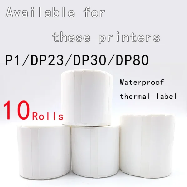 5PK Thermal Adhesive Label Papers for P1 Label Papers DP23 DP30 DP80 Label Maker  Waterproof  Tear Resistant Sticker - Image 17