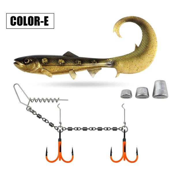 Spinpoler Long Wavy Tail Fin Soft Swimbait Fishing Lure With Stinger Rig Kit UV Paint Hook For Big Game Saltwater Boat Sea Pesca - Image 10