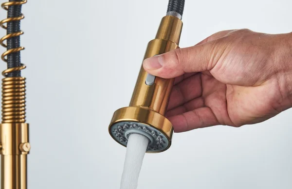 Brushed Gold Kitchen Faucet Pull Down 2-way Spray Single Handle Hot Cold Water Mixer Tap 360 Rotation Torneira Cozinha Mixer Tap - Image 17