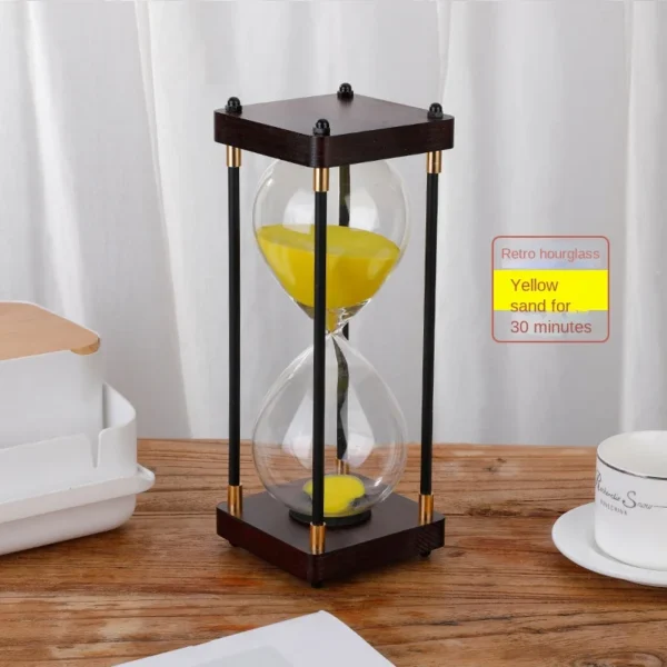 30/60 Minute Vintage Metal Hourglass Timer Kitchen Home Office Creative Desktop Ornaments Time Management Tools Holiday Gifts - Image 14