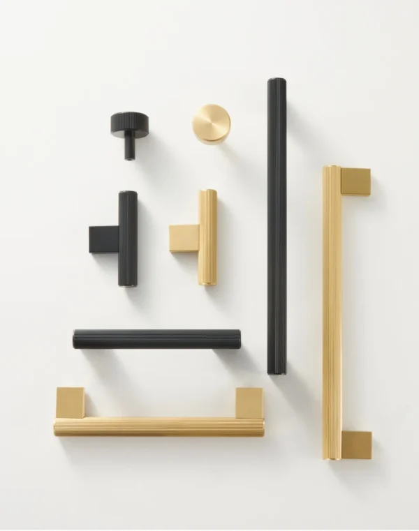 Nurlin Solid Brass New Linear Cabinet Knobs Long T-bar Furniture Wardrobe Drawer Handles Pull Closet Bars Square Feet - Image 36