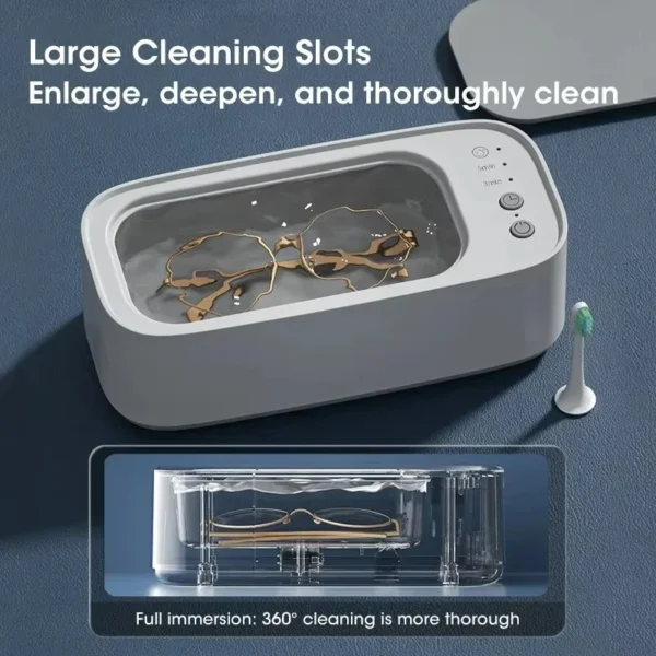 XiaomiUltrasonic Cleaning Machine Mini High-frequency Vibration Cleaning Adjustable Glasses Jewelry Pacifier Time Cleaning Tool - Image 2