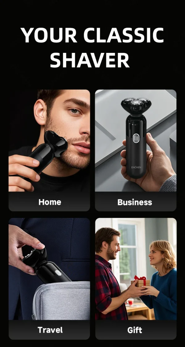ENCHEN Electric Shaver Professional Wet and Dry Use Razor Hair Trimmer Portable Shaver Reciprocating Shaving Machine Man Mocha S - Image 18