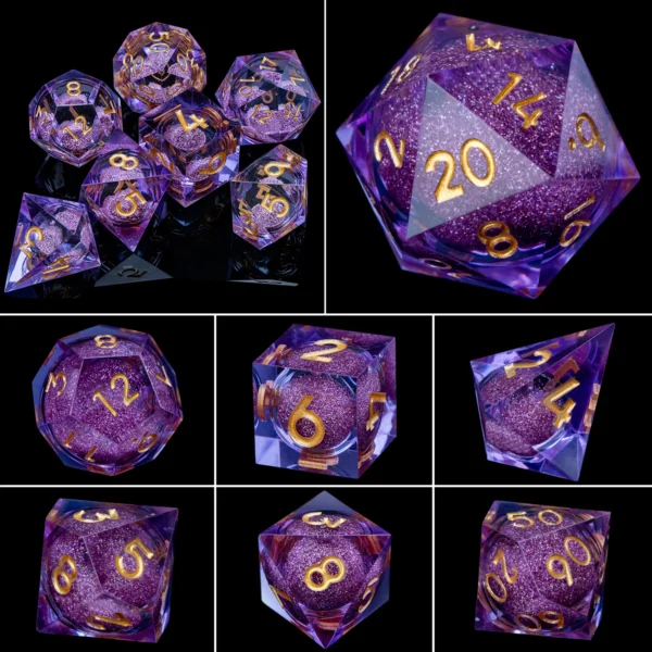 D20 DND Resin Dice Set D&D D6 Sharp Edges Dice Dungeon and Dragon Role Playing Game RPG Polyhedral Dice D20 D12 D10 D8 D6 D4 - Image 39