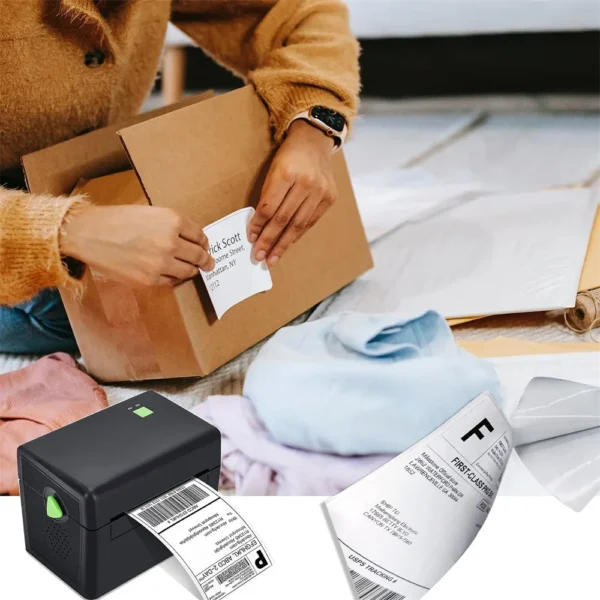 100/500 Sheets Thermal Shipping Labels 4x6 Fanfold Thermal Label Printer Paper 100x150mm Adhesive Stickers For Shipping Package - Image 12