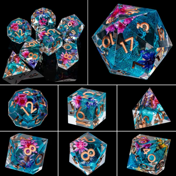 D20 DND Resin Dice Set D&D D6 Sharp Edges Dice Dungeon and Dragon Role Playing Game RPG Polyhedral Dice D20 D12 D10 D8 D6 D4 - Image 20