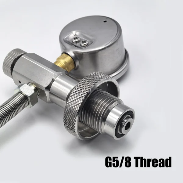 DIN Fill Station Diving Scuba G5/8 Connector Valve with Filter Charging Adapter Big Tank To Small Bottle Quick Fitting - Image 9