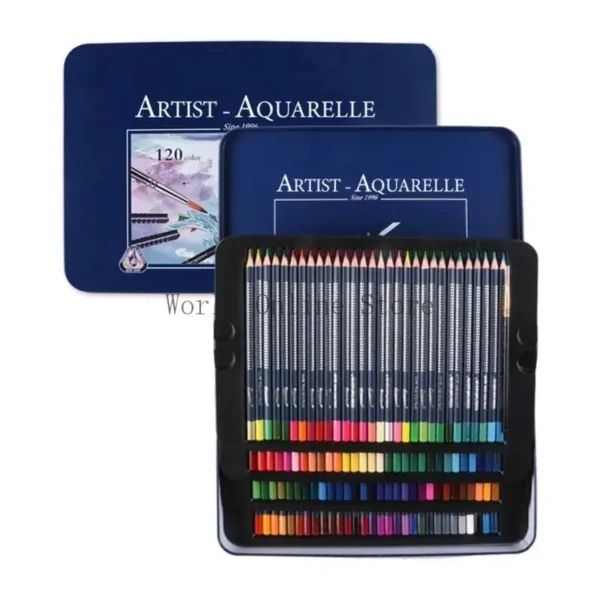 Watercolor Coloring Pencil Set with Metal Case Colored Pencil with Fine Brush Artist Art Supplies for Sketching Coloring 87HC - Image 8