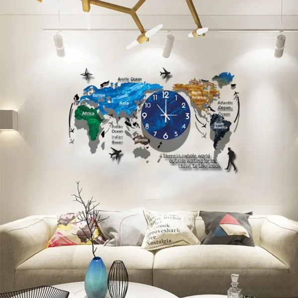 Unique Acrylic Wall Clock 3D DIY Large Wall Hanging Clock with Stickers Home Decorations - Image 13