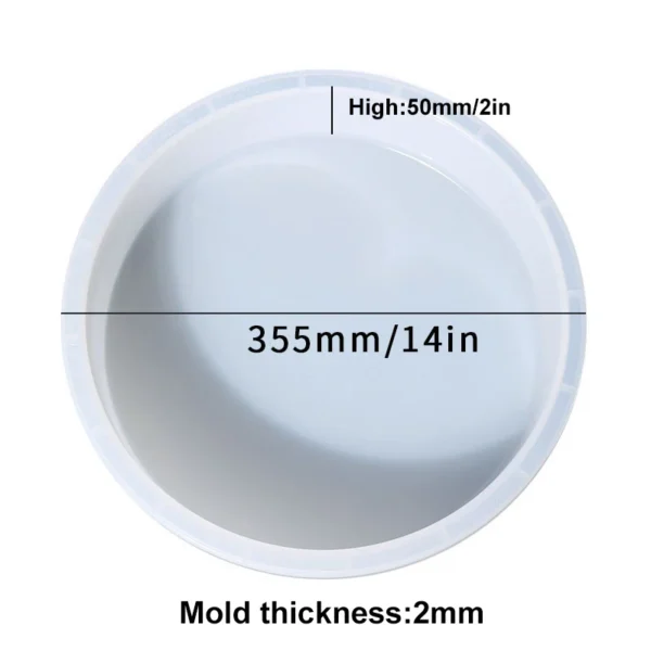 Large Round Tray UV Resin Mold Crystal Desk Silicone Mold DIY River Table Mold Fruit Disc Tea Plate Coaster Making Mold Tools - Image 14