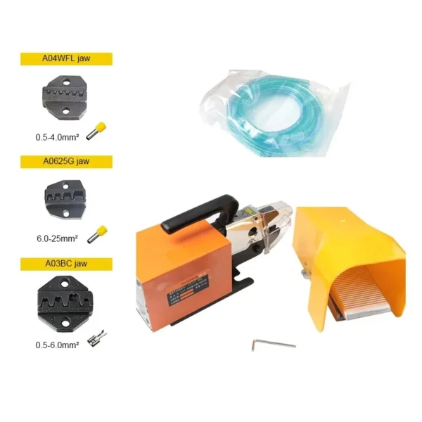 1.3T Pneumatic Terminal Crimping Machine Multifunction Terminal Crimper Plier with Die Sets For All Kinds Of Terminals - Image 8