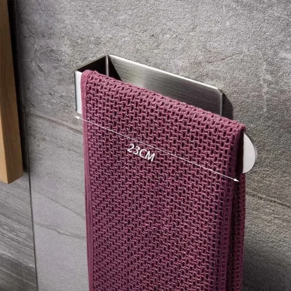 Towel Rack Non-punched Towel Rack Bathroom Rack Self-adhesive Bathroom Kitchen Towel Hand Towel Rack Household Items - Image 8