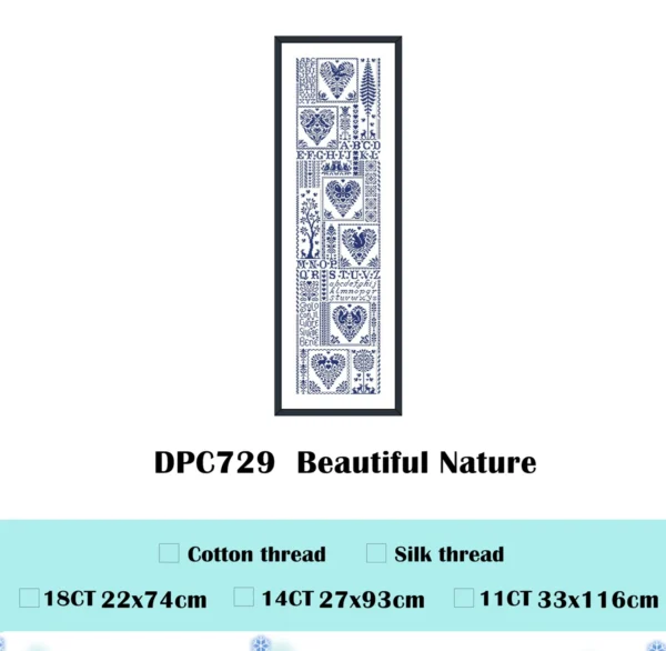 Beautiful Nature cross stitch kits single color simple aida fabric 18ct 14ct 11ct count white canvas cotton thread embroidery - Image 8