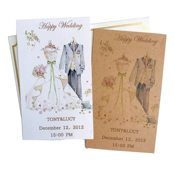 100Pcs Design Custom logo business card paper printing Personalized Wedding invitations Birthday Greeting card Scrapbook - Image 46