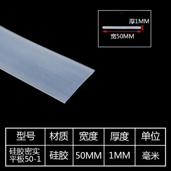 Thickness 1mm-5mm Width 10mm-60mm Solid Silicone Rubber Sealing Strip Square Weatherstrip Anti Oil High Temperature Seal Gasket - Image 19