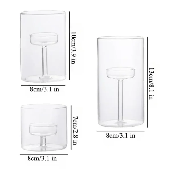 Transparent Glass Candlestick Cylinder Tea Light Candle Holders for Table Centerpieces Wedding Party Dining Room Decorations - Image 12