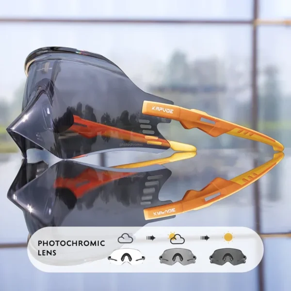 Kapvoe Red Photochromic Cycling Glasses UV400 Men Women Cycling Sunglasses Road Bicycle Goggle MTB Cycling Eyewear - Image 13