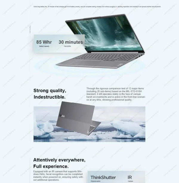 Lenovo 2025 NEW ThinkBook 16+ U5-225H/U7-255H/U9-285H 32G+1T 16-Inch 3.2K 165Hz Screen - Image 23