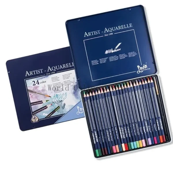 Watercolor Coloring Pencil Set with Metal Case Colored Pencil with Fine Brush Artist Art Supplies for Sketching Coloring 87HC - Image 3