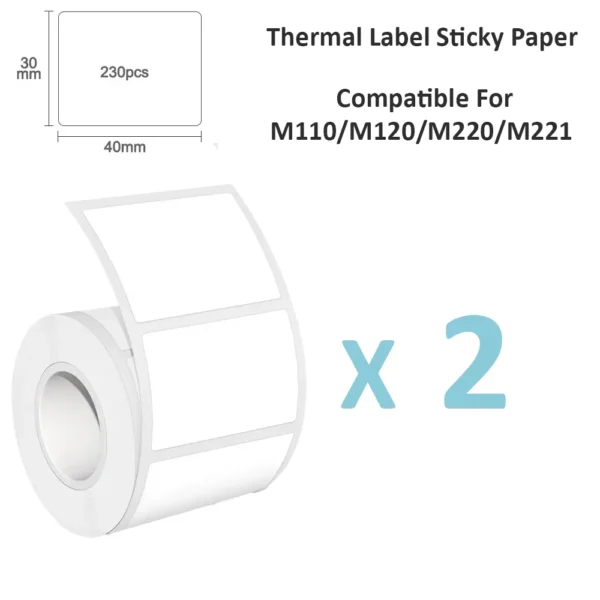 Phomemo M110/M220 40x30mm Thermal Labels - Self-Adhesive Waterproof Gloss Stickers for  Business/Barcode/Packaging/Office Use - Image 12