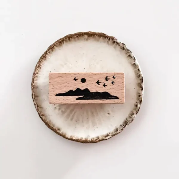 Stamp Scrapbooking Mountain Birds Nature Journaling DIY Decoration Wooden Stamps - Image 17