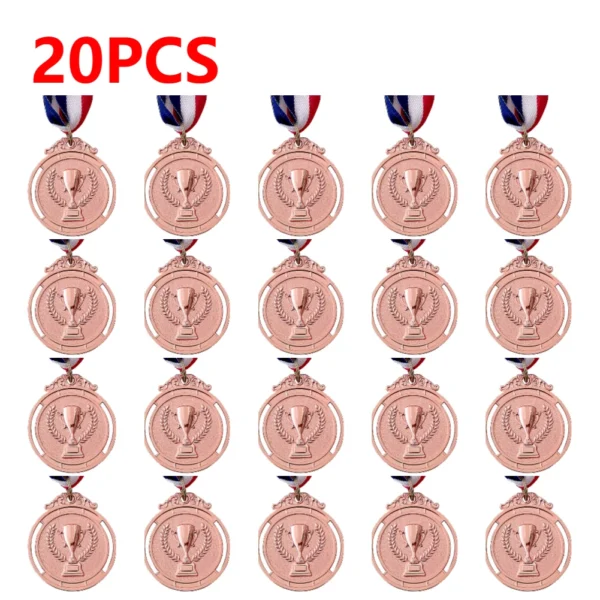 10-50pcs 2" Gold Silver Bronze Award Medal Zinc Alloy Round Winner Medals w/ Neck Ribbon 1st 2nd 3rd Prizes Winner Prize Present - Image 14