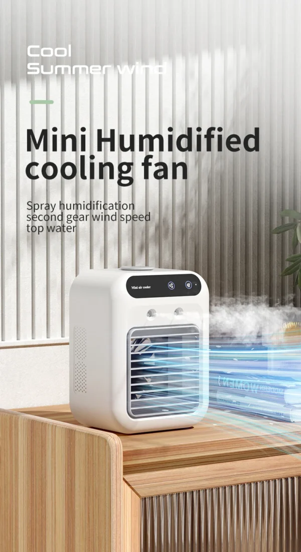 Household Humidification Spray Fan USB Desktop Small Portable Cooling Fan Mini Spray Cooling Fan Mobile Desktop Air Cooler - Image 8