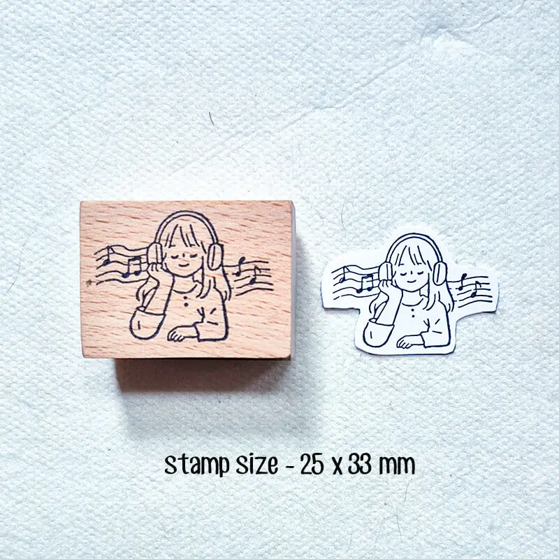 Stamp Kawaii Scrapbooking Girl Daily Life 8 Types Diary Decoration Cute Journaling Wooden Stamps - Image 10