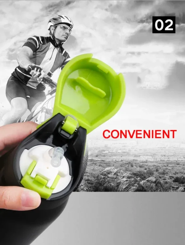 500ML Bicycle Water Bottle Vacuum Stainless Steel Cycling Water Bottle Double Walled Simple Thermo Mug Insulated With Straw - Image 14