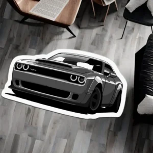 Cool Car Flannel Rug Digital Printing Technology Simple Housewarming Gift Handmade Non-Slip Decorative Carpet