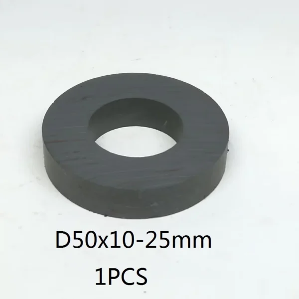 1 2 5PCS/LOT Ring Ferrite Magnet 50*10 Hole D25 Strong Y30 Black Disc Rare Earth Permanent Magnets 50x10-25 - Image 7