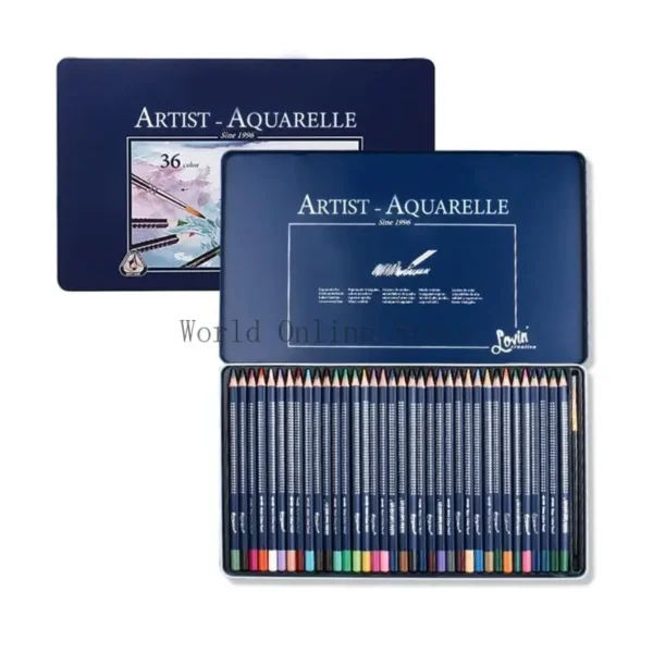 Watercolor Coloring Pencil Set with Metal Case Colored Pencil with Fine Brush Artist Art Supplies for Sketching Coloring 87HC - Image 11