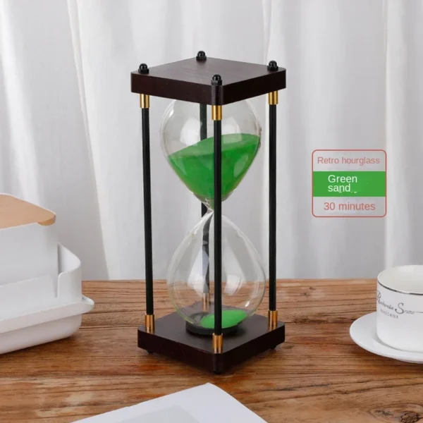 30/60 Minute Vintage Metal Hourglass Timer Kitchen Home Office Creative Desktop Ornaments Time Management Tools Holiday Gifts - Image 10