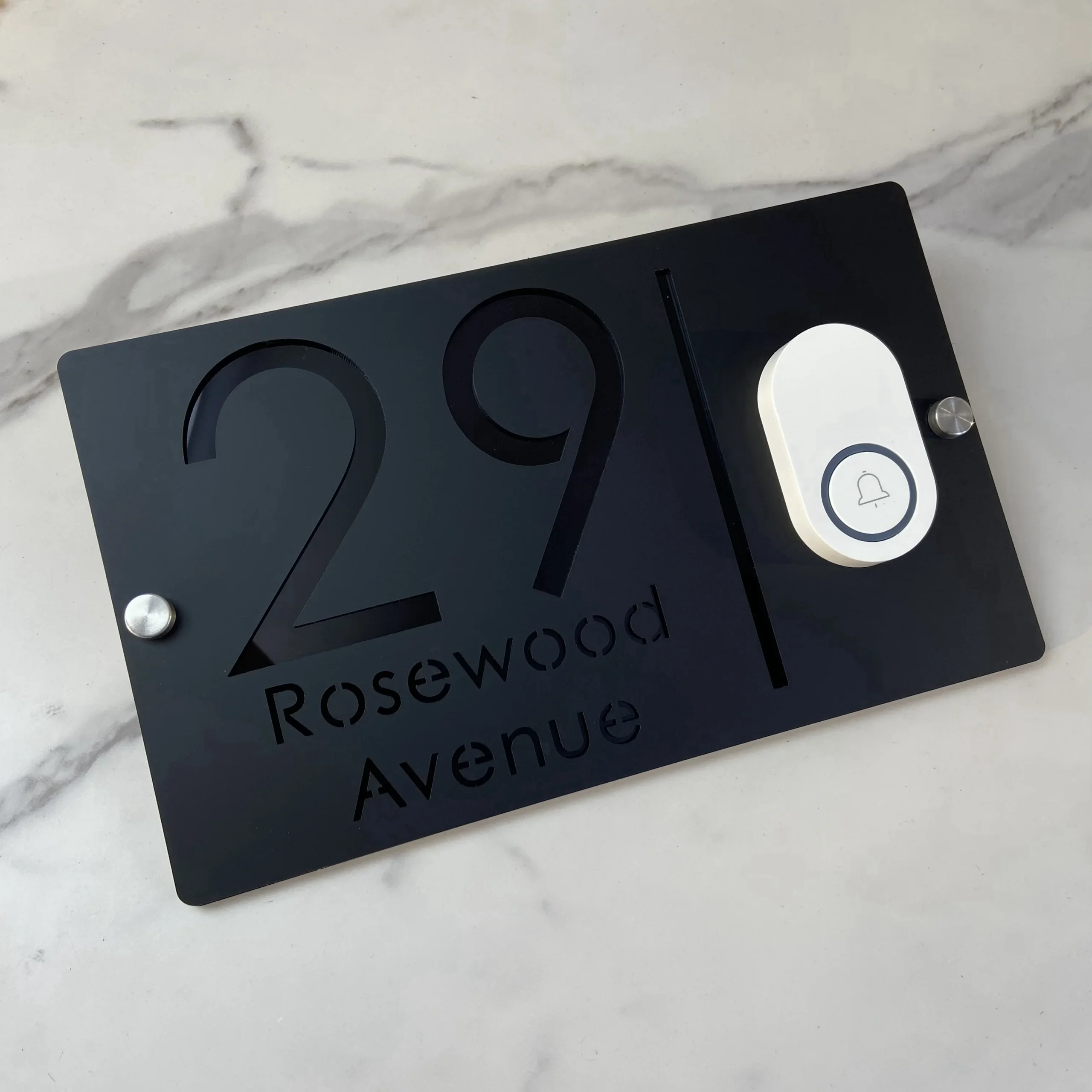 Custom WiFi Doorbell House Number Sign Matte White Acrylic Smart Address Plaque Outdoor Personalized Door Plate Wall Decoration - Image 26