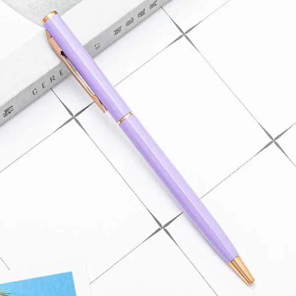 50 Pcs Metal Ballpoint Pen Rose Gold Pen Custom Logo Stationery Business Gift Lettering Engraved Name School&office Supplies - Image 11