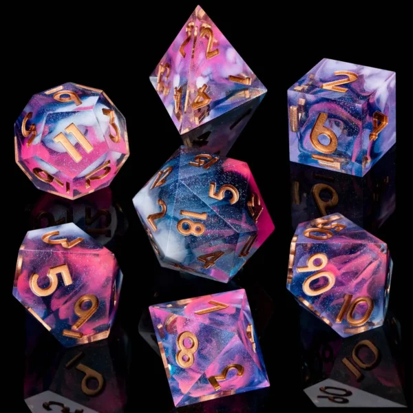 D20 DND Resin Dice Set D&D D6 Sharp Edges Dice Dungeon and Dragon Role Playing Game RPG Polyhedral Dice D20 D12 D10 D8 D6 D4 - Image 77