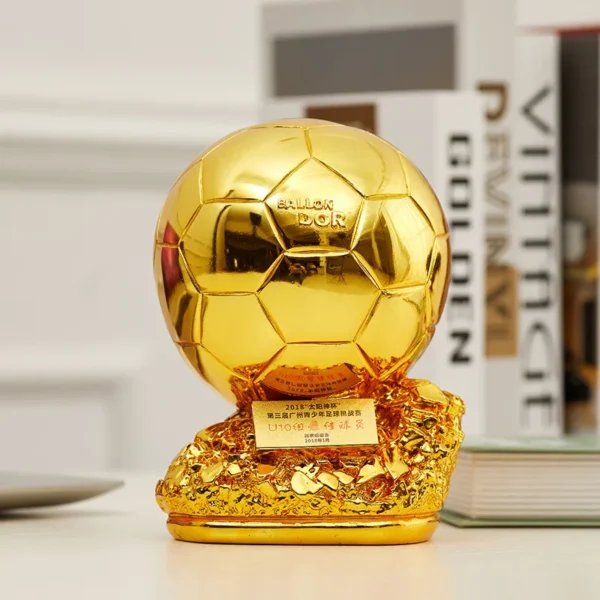 Golden Ball Football Cup Office Decoration with Electroplated Technology Football Cup Resin Gift and Birthday Gift Artefact - Image 14