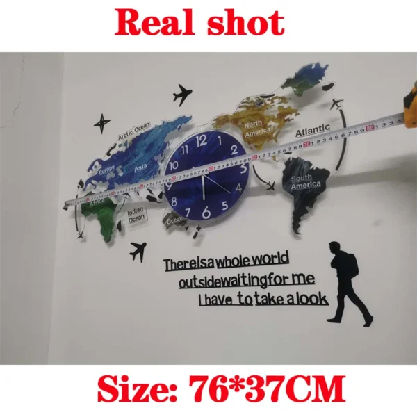 Unique Acrylic Wall Clock 3D DIY Large Wall Hanging Clock with Stickers Home Decorations - Image 20