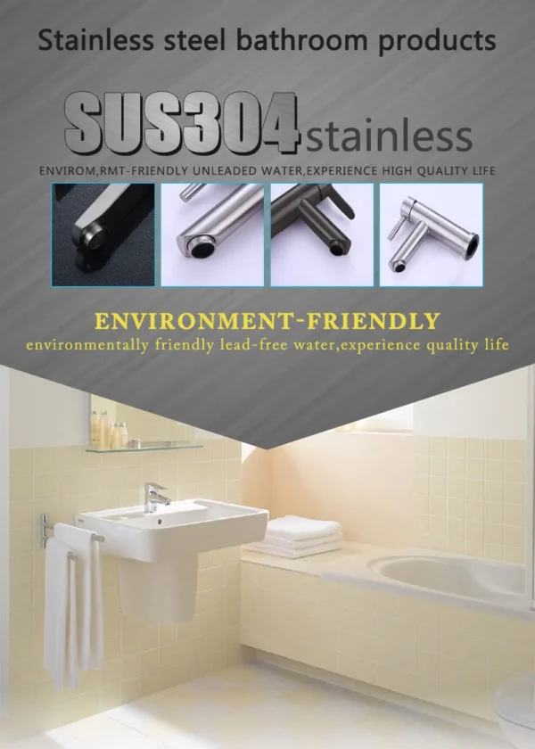 Bathroom Faucets Hot and Cold Mixer Faucets Vanity Bathroom Kitchen Deck Mounted Bathroom Sink Faucets（hose not include） - Image 15