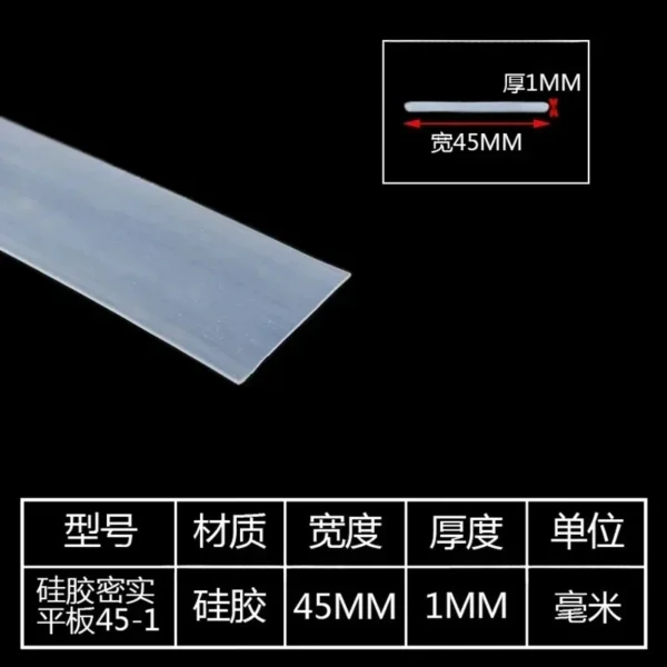 Thickness 1mm-5mm Width 10mm-60mm Solid Silicone Rubber Sealing Strip Square Weatherstrip Anti Oil High Temperature Seal Gasket - Image 9