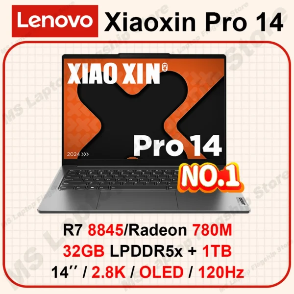 【HOT】Lenovo Xiaoxin Pro 14 8845H/780M 32G+1T 14inch 2.8K OLED 120Hz Screen - Image 8