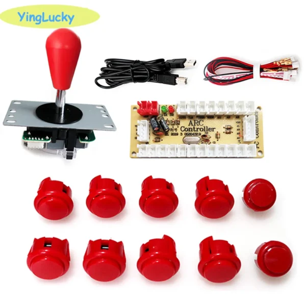 2 Player Arcade Zero Delay Kit USB Encoder for PC Raspberry Pi SANWA Push Button Joystick USB Arcade Cabinet Mando - Image 19