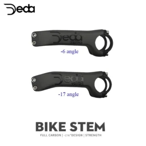 Full Carbon Riser Handlebar, Aluminum Cap, Road Mountain Bike Stems, Angle -6 Degree,-17 Degree, Matte, 31.8x70-130mm
