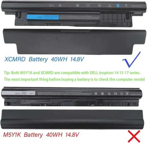 14.8V 40Wh XCMRD Laptop Battery for Dell Inspiron 15 3000 Series 15 3541 3543 3531 3521 15R 5537 5521 14 3421 3437 14R 5421 5437 - Image 9