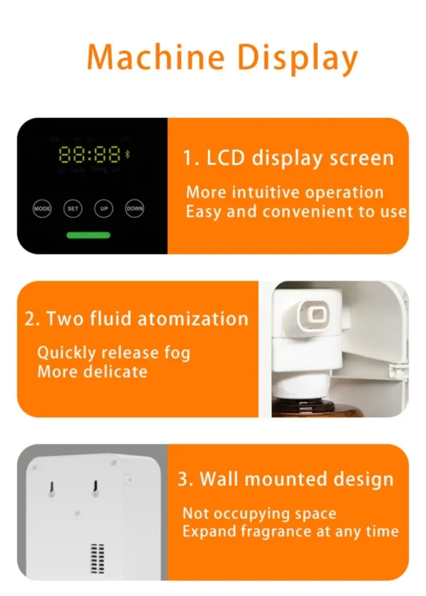 1000m³ Scent Diffuser Machine Wall Mounted Fragrance Diffuser Bluetooth Essential Oils Diffuser Electric Smell for Home Hotel - Image 20