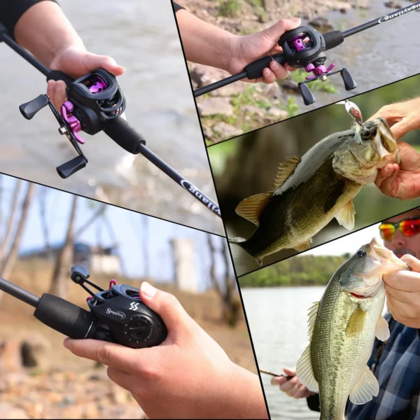 Sougayilang Fishing Rod Reel Combo Lightweight and High Carbon Casting Rod 7.2:1 Gear Ratio Baitcasting Reel With Line as A Gift - Image 21