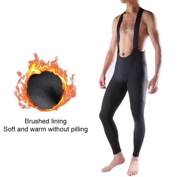 LAMEDA Thermal Fleece Cycling Pants Man Winter Men's Bib Pants Windproof Road Bike Toursers Padded Bicycle Leggings MTB Clothing - Image 7
