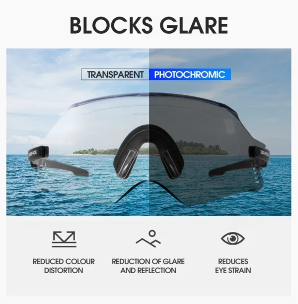 Kapvoe Red Photochromic Cycling Glasses UV400 Men Women Cycling Sunglasses Road Bicycle Goggle MTB Cycling Eyewear - Image 33