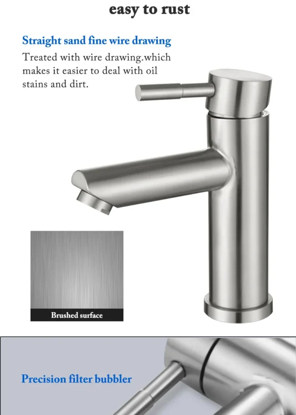 Bathroom Faucets Hot and Cold Mixer Faucets Vanity Bathroom Kitchen Deck Mounted Bathroom Sink Faucets（hose not include） - Image 19