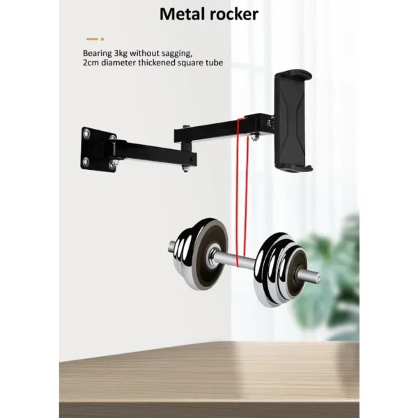 1pcs Wall Mount Tablet Stand Long Arm Stretchable Cell Phone Wall Holder Adjustable Metal Wall IPad Stand for IPhone 4-13 Inches - Image 13